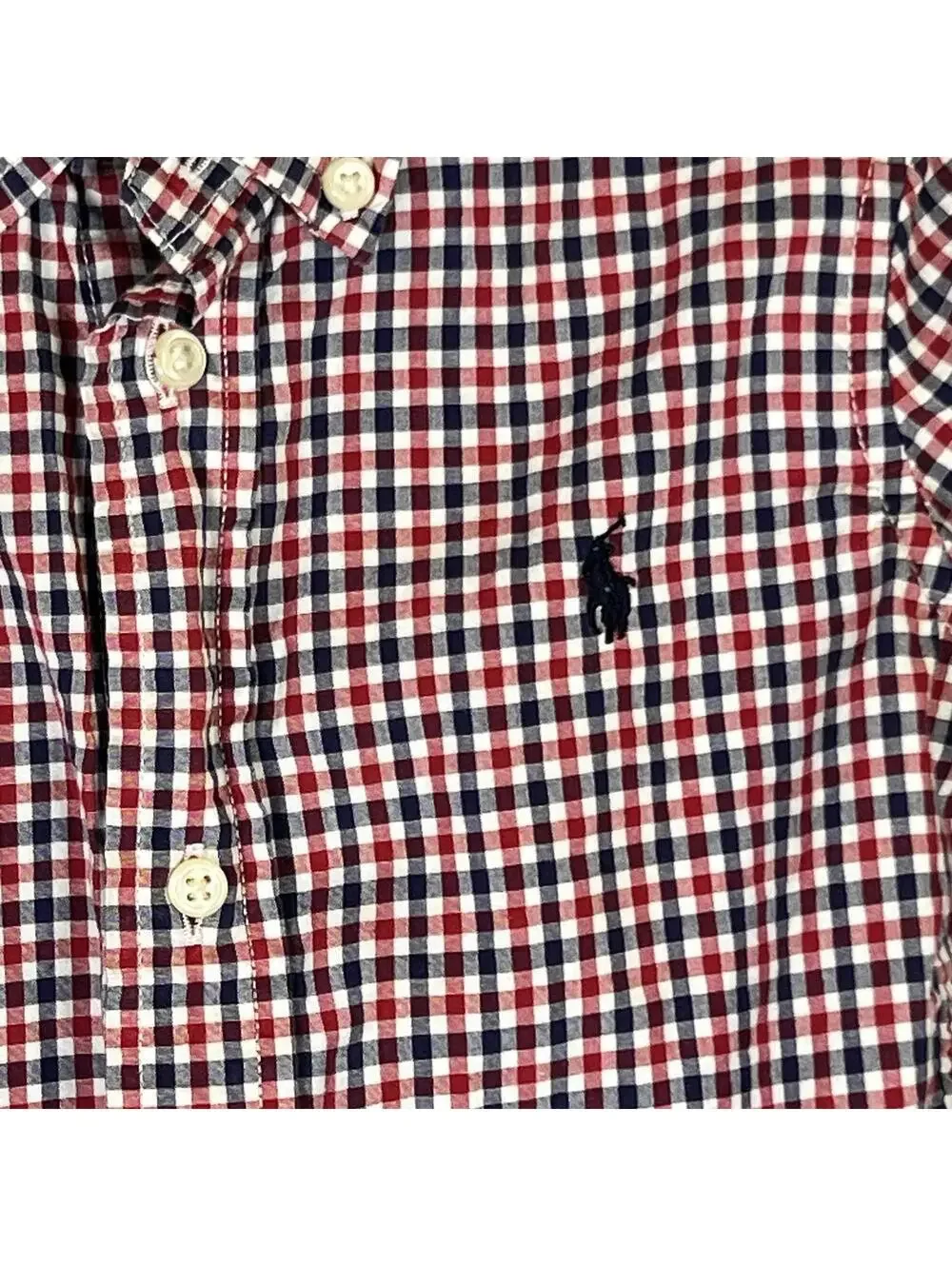 Ralph Lauren Toddler Boys Plaid Long Sleeve Button Down Shirt EUC